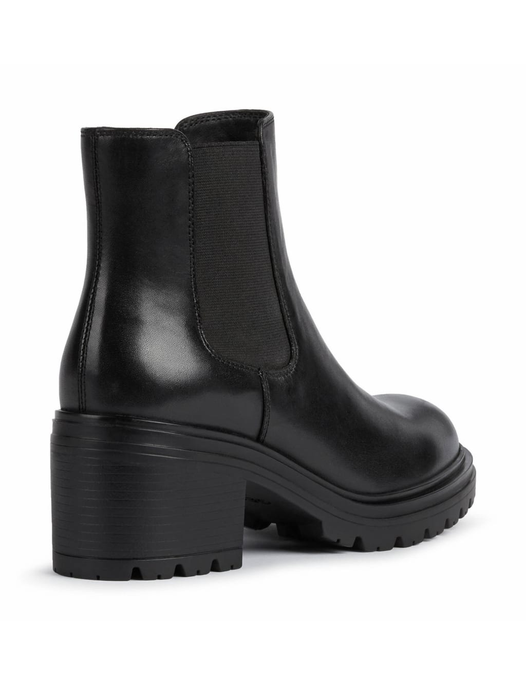 Leather Chelsea Block Heel Ankle Boots Geox M S
