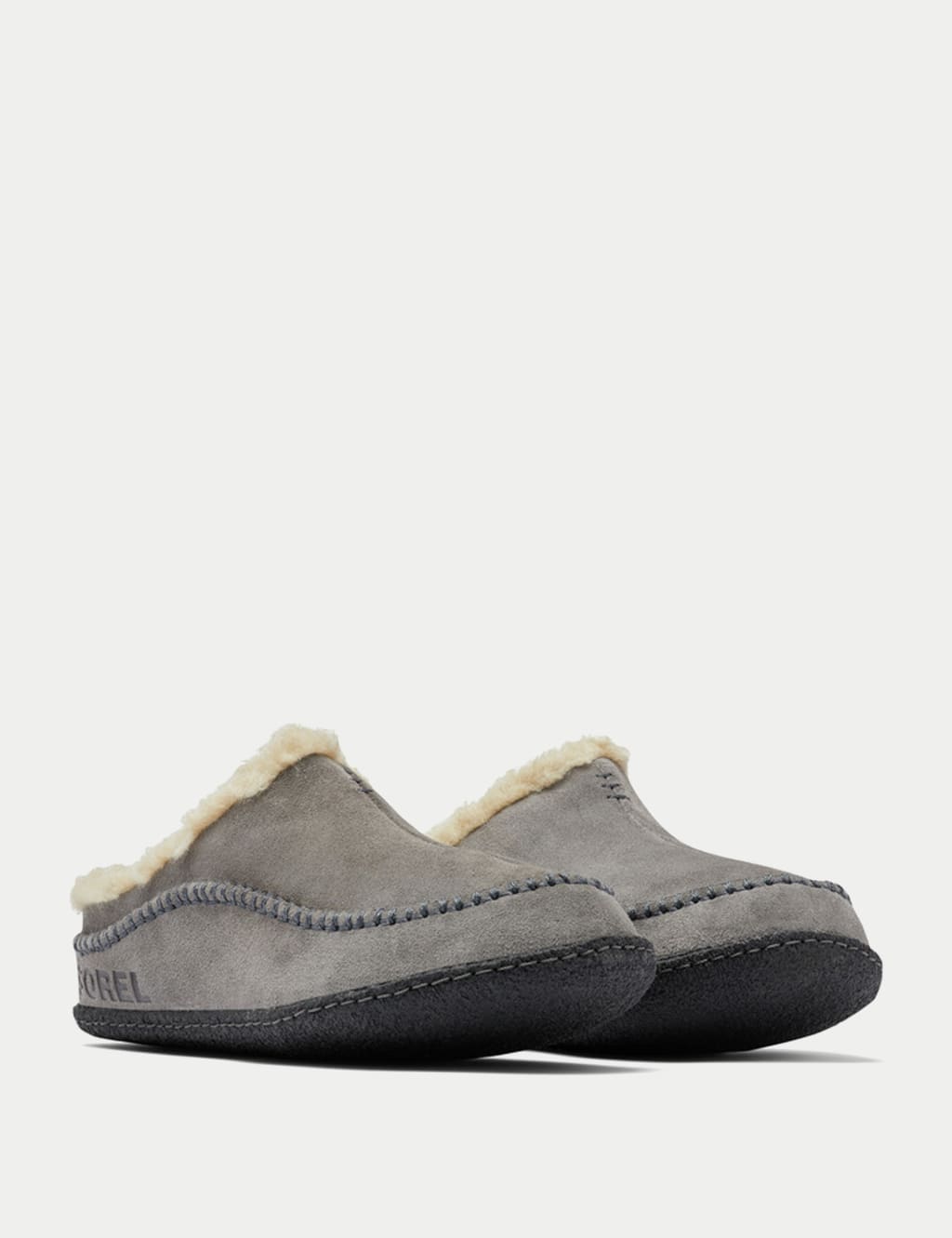 Lanner Ridge Suede Shearling Slippers 2 of 5