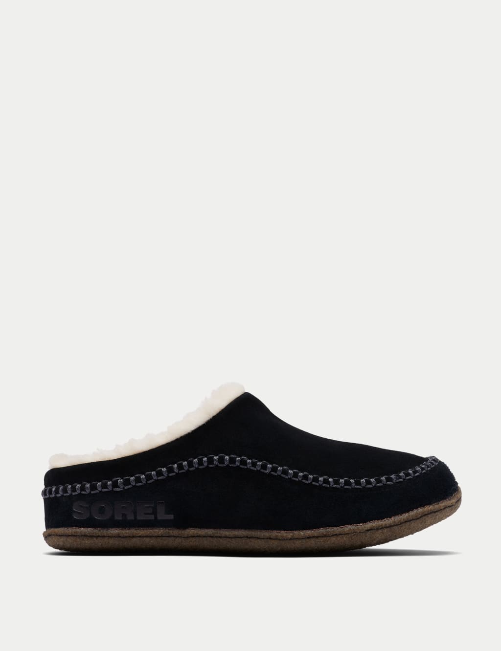 Lanner Ridge Suede Shearling Slippers 1 of 6