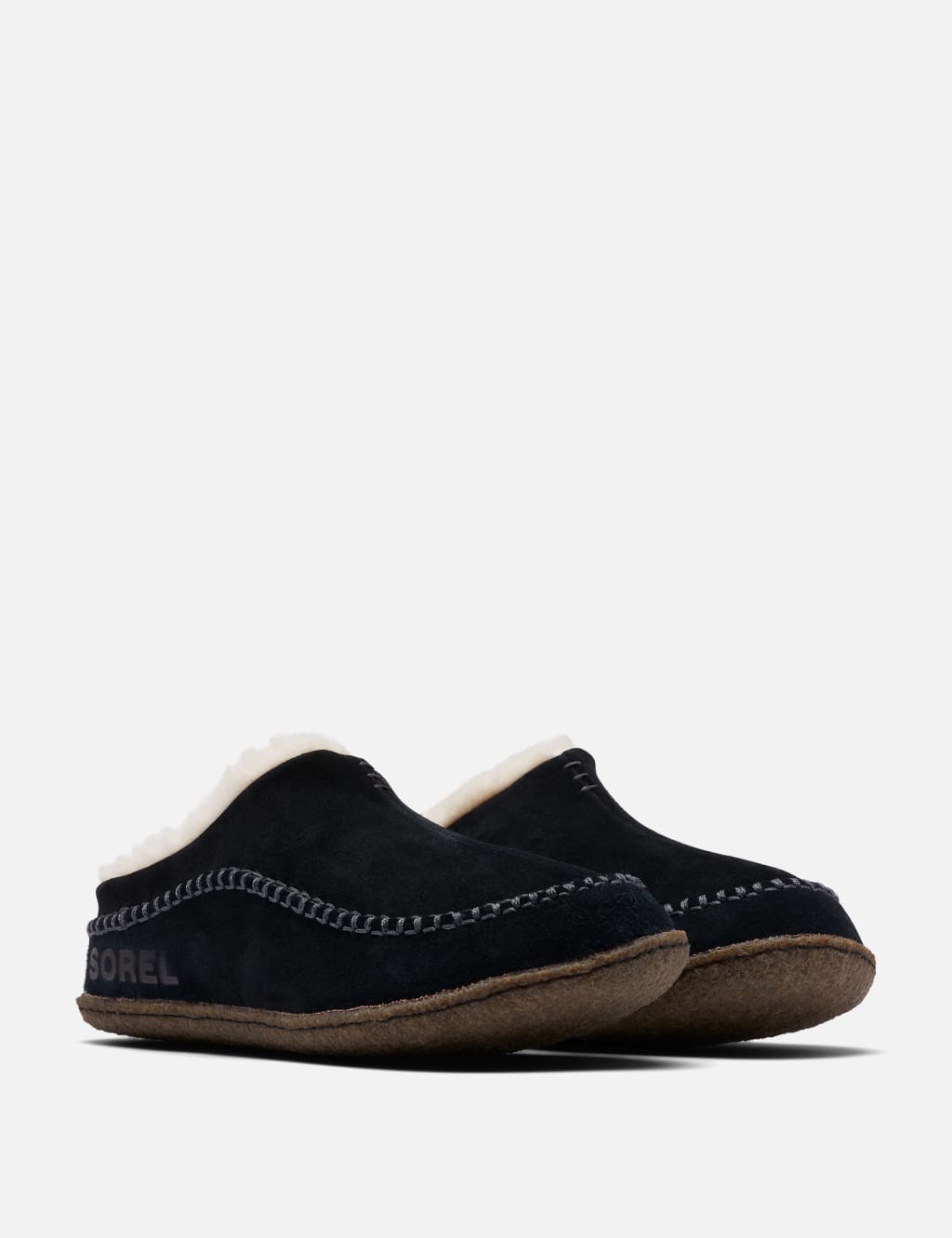 Lanner Ridge Suede Shearling Slippers 2 of 6