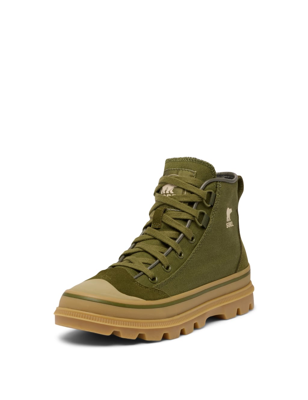 Canvas Suede Panel Mid Top Trainers 4 of 10