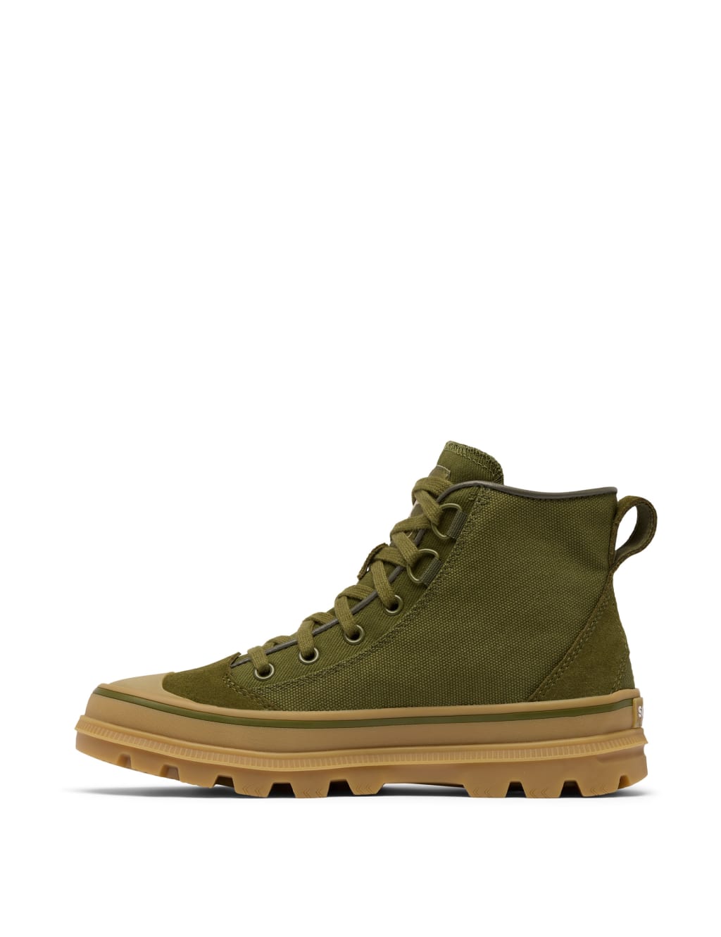 Canvas Suede Panel Mid Top Trainers 5 of 10