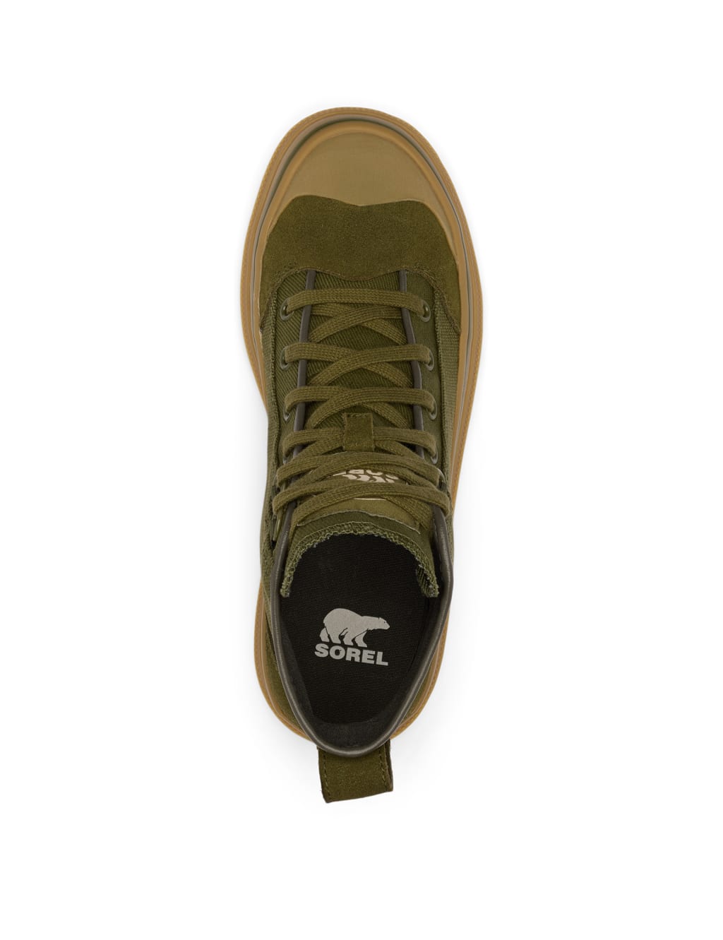 Canvas Suede Panel Mid Top Trainers 9 of 10