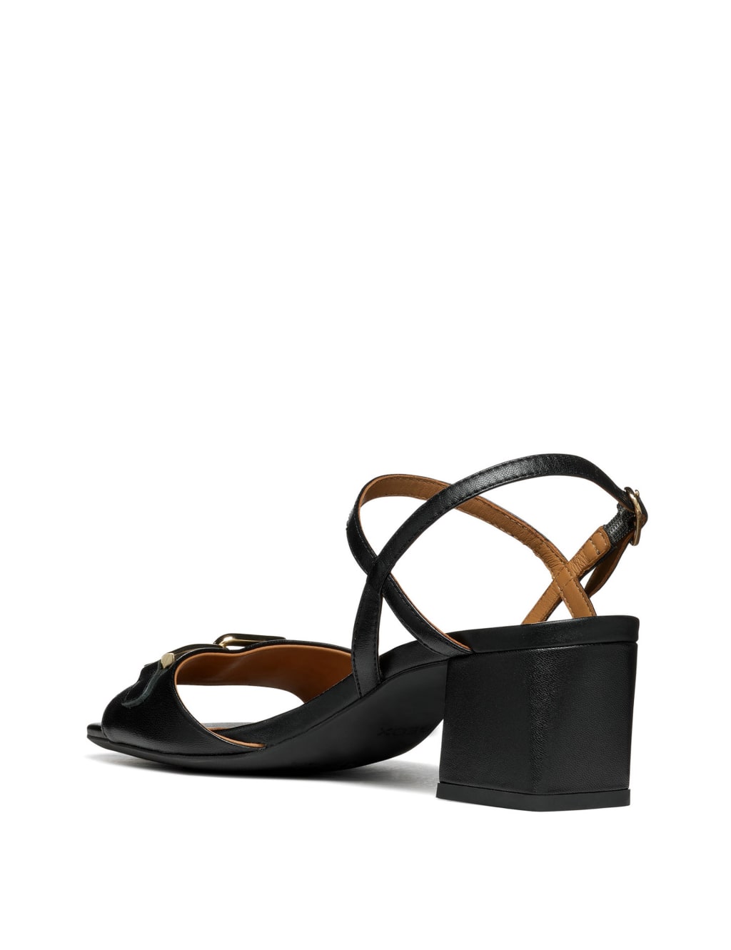 Leather Ankle Strap Block Heel Sandals Geox M S