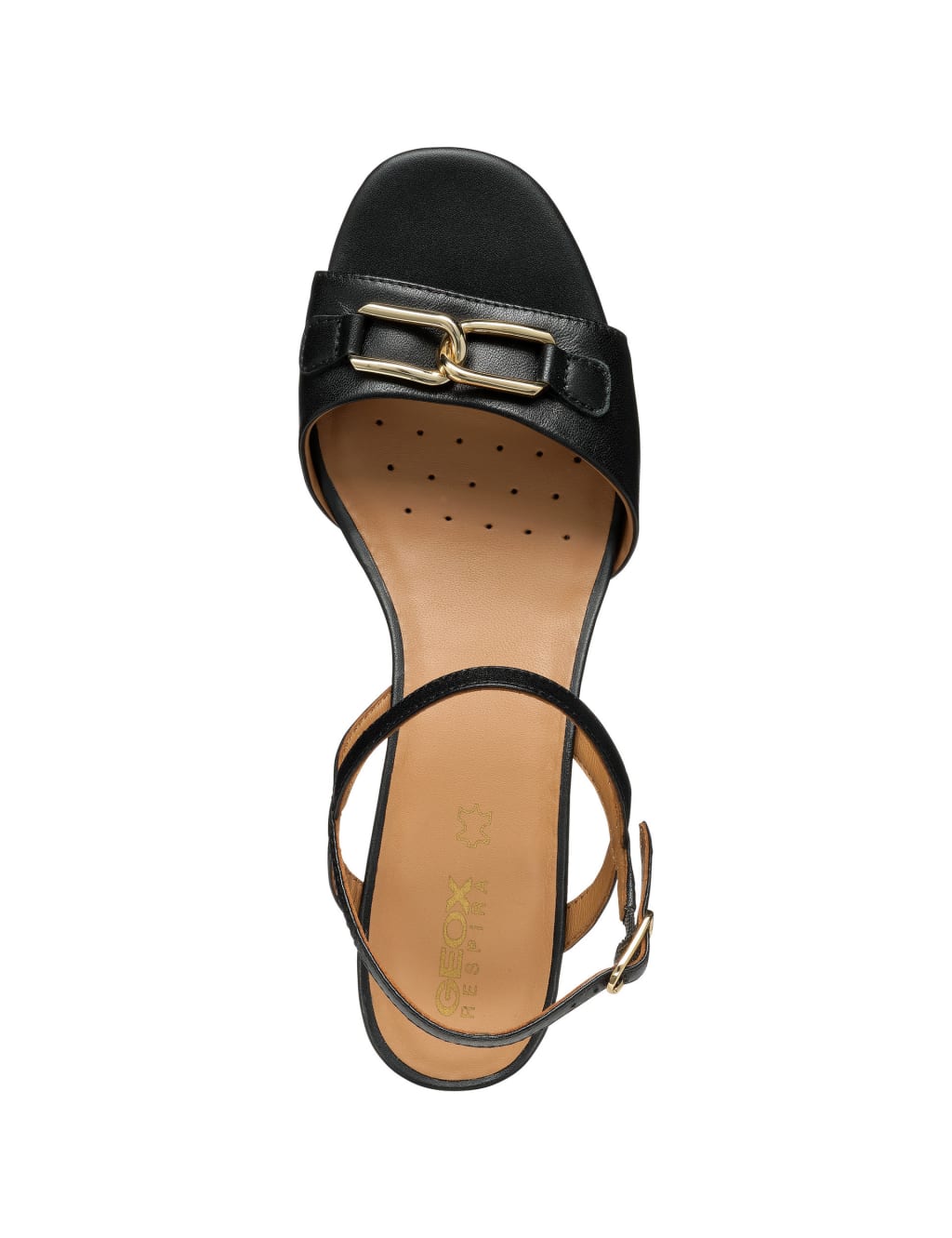 Leather Ankle Strap Block Heel Sandals Geox M S