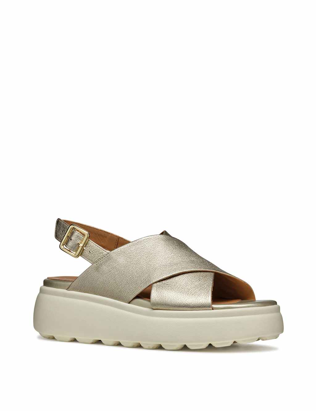 Leather Ankle Strap Flatform Sandals 2 of 6
