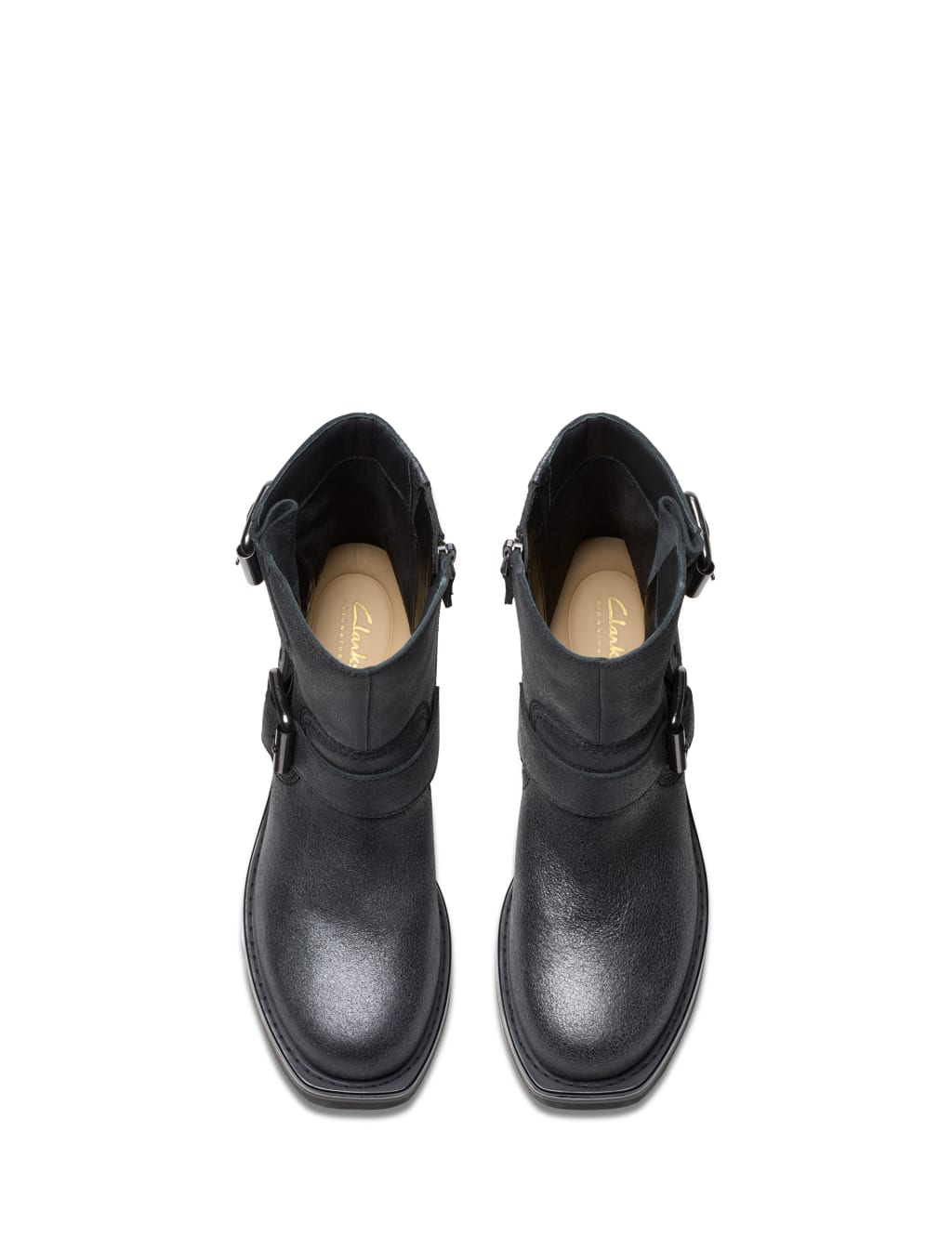 Leather Block Heel Ankle Boots 6 of 7