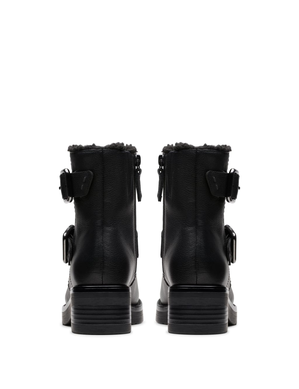 Leather Block Heel Ankle Boots 5 of 7