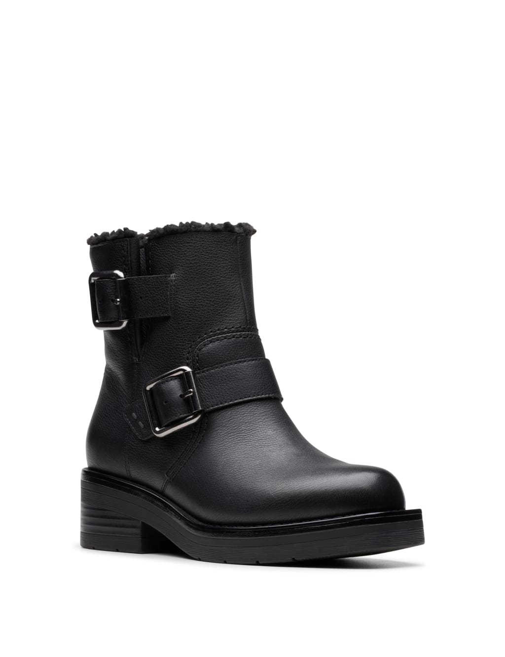 Leather Block Heel Ankle Boots 7 of 7