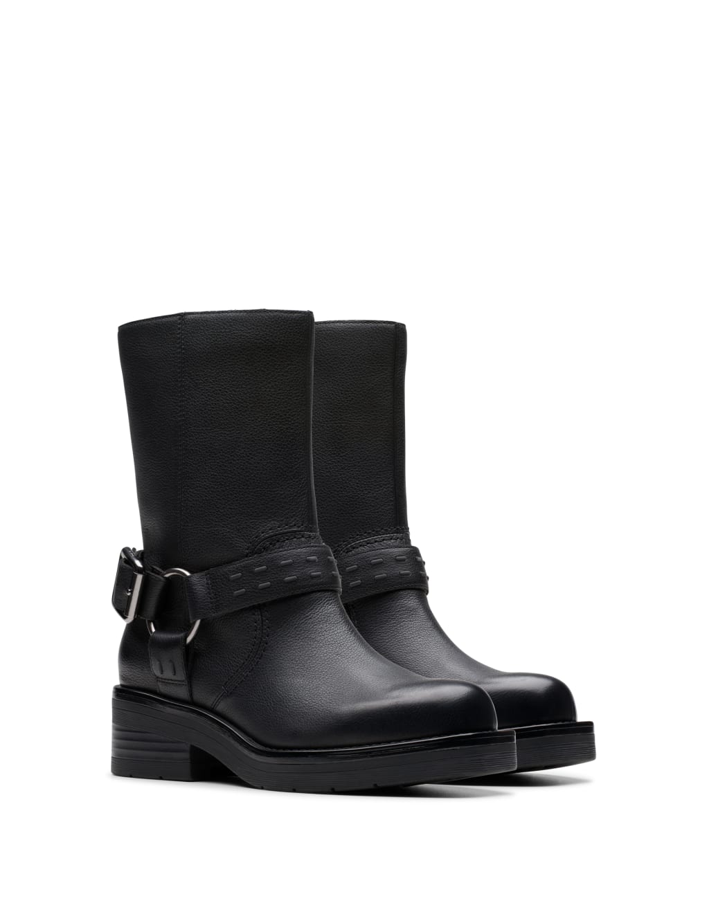 Flat buckle boots store