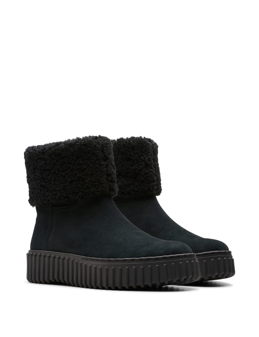 Suede faux fur boots on sale