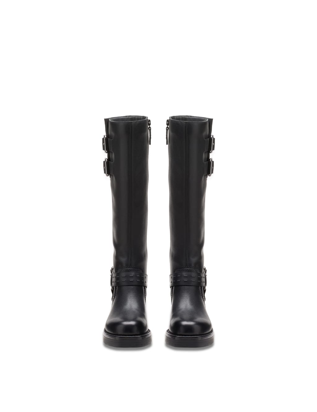 Leather Block Heel Knee High Boots Clarks M S