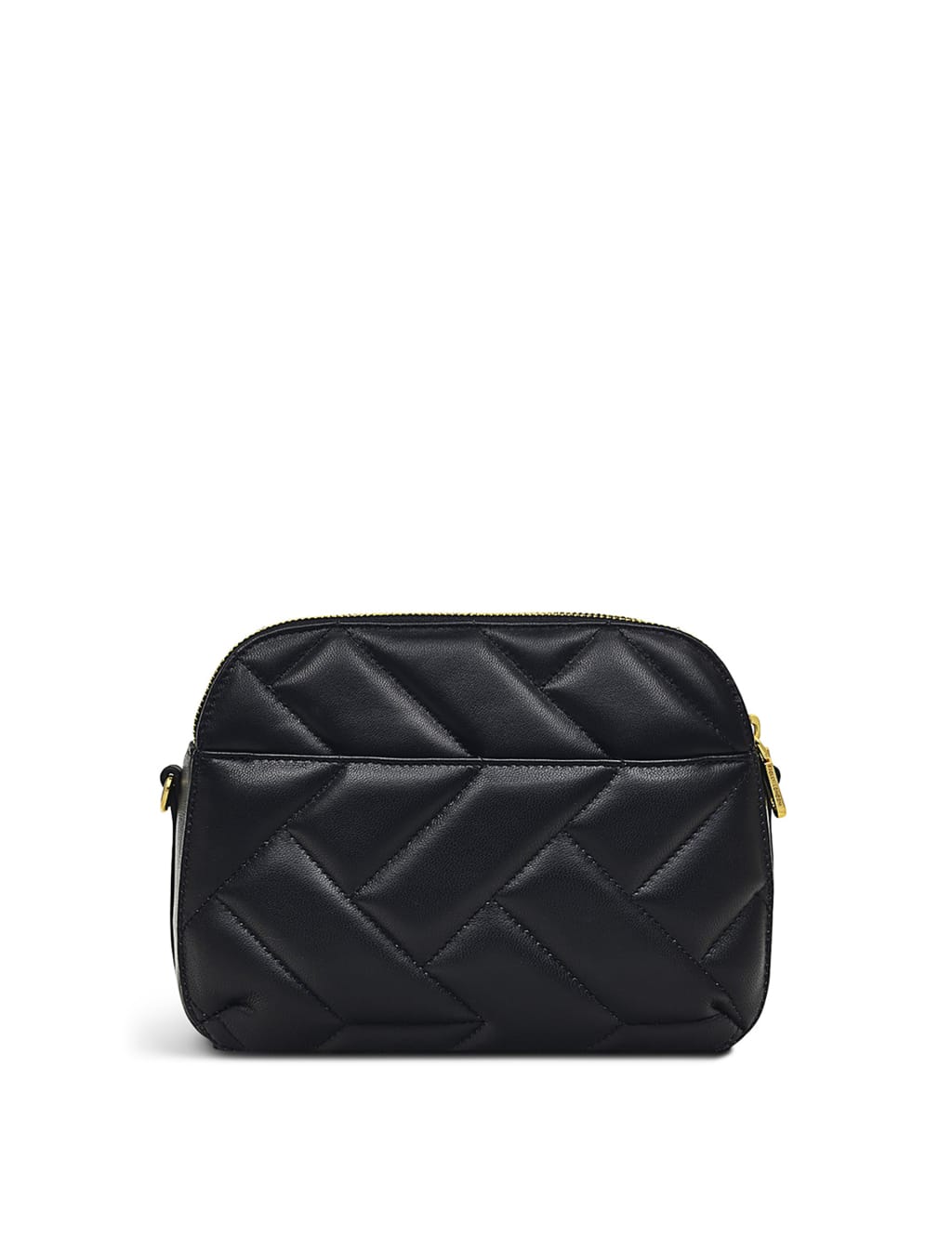 Black leather quilted crossbody bag hot sale