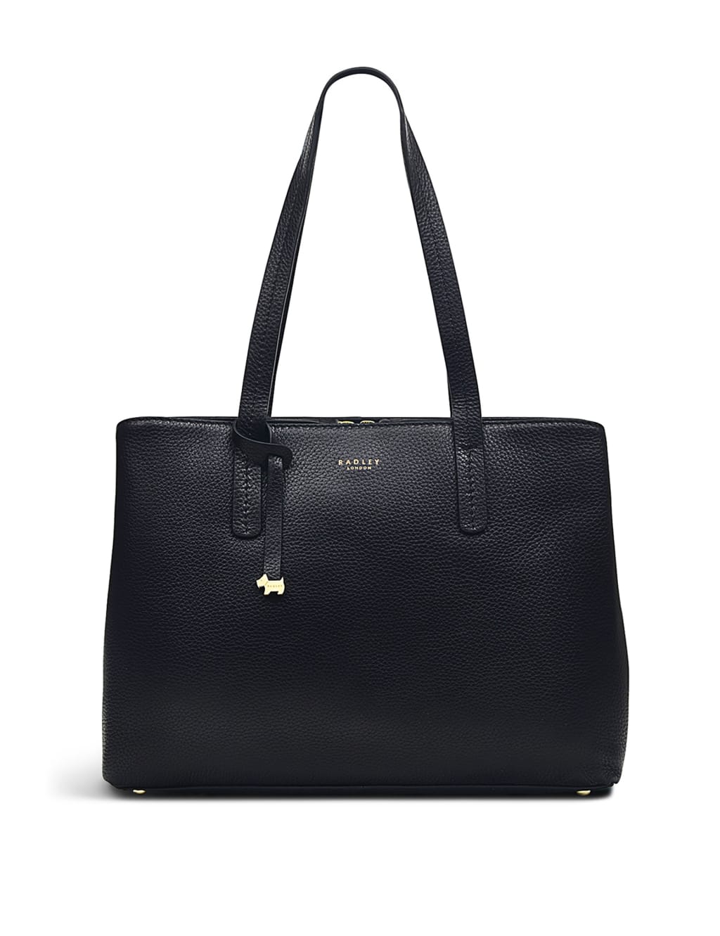 Radley black leather tote bag store