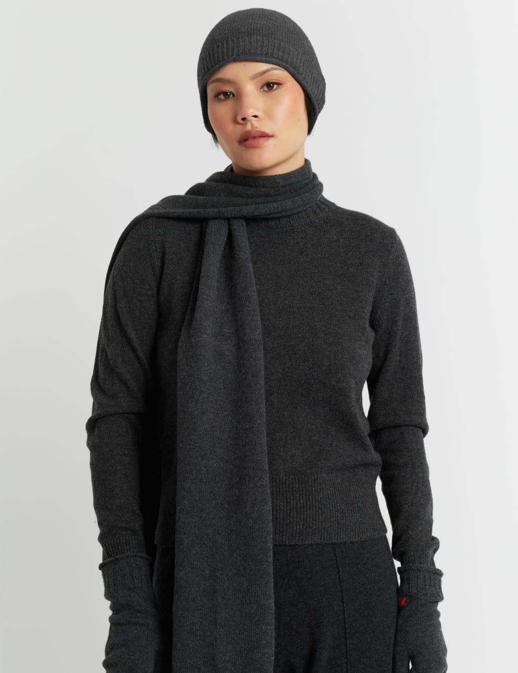 Wool Rich With Cashmere Knitted Scarf 1 of 2