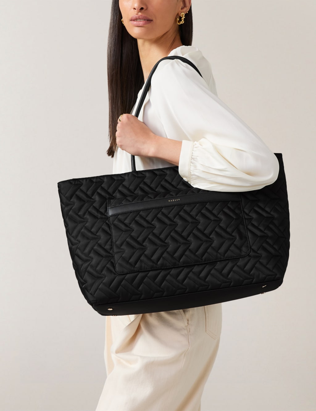 Designer quilted tote bags on sale
