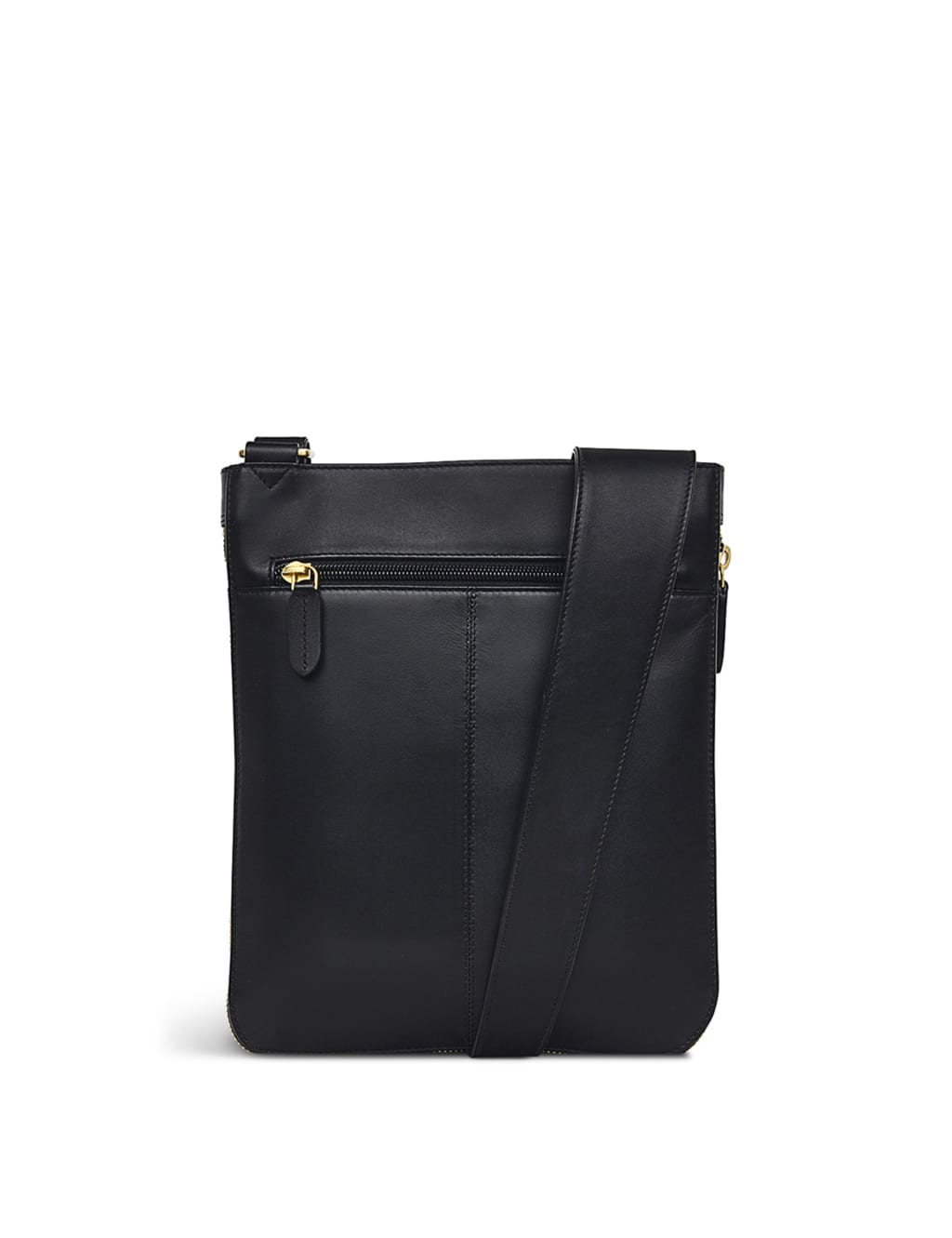 Pockets Leather Zip Around Cross Body Bag