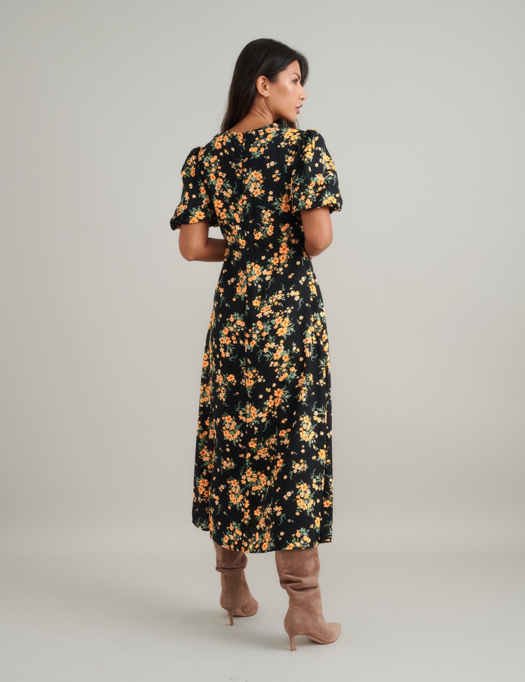 Floral Midi Tea Dress 2 of 5