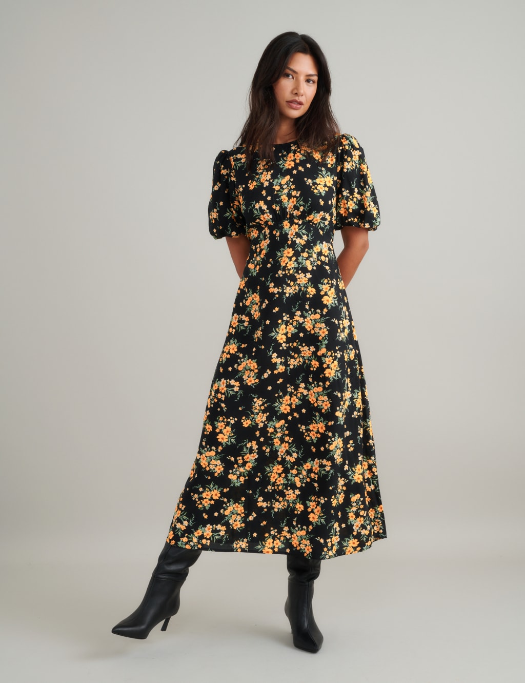 Floral Midi Tea Dress 4 of 5