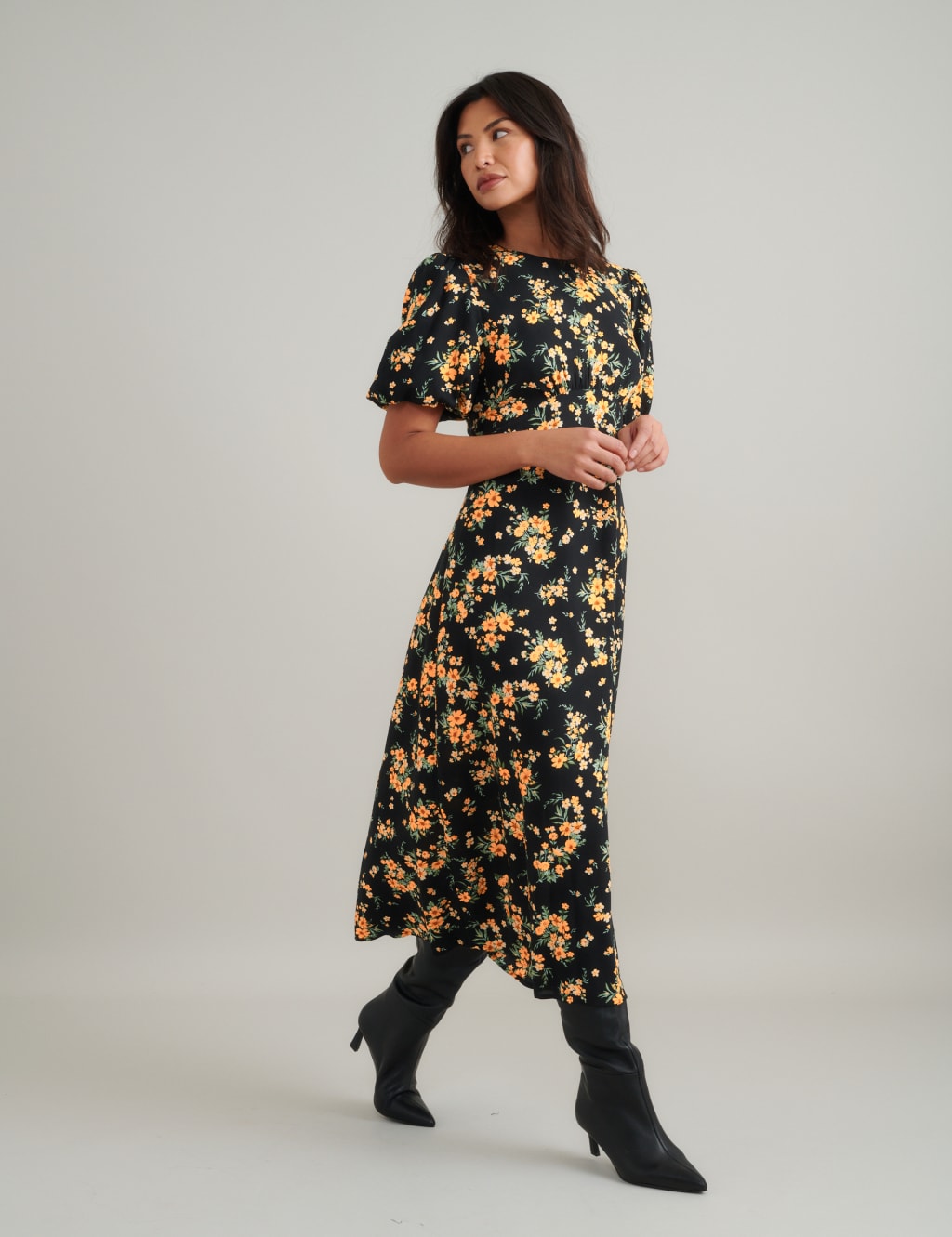 Floral Midi Tea Dress 5 of 5