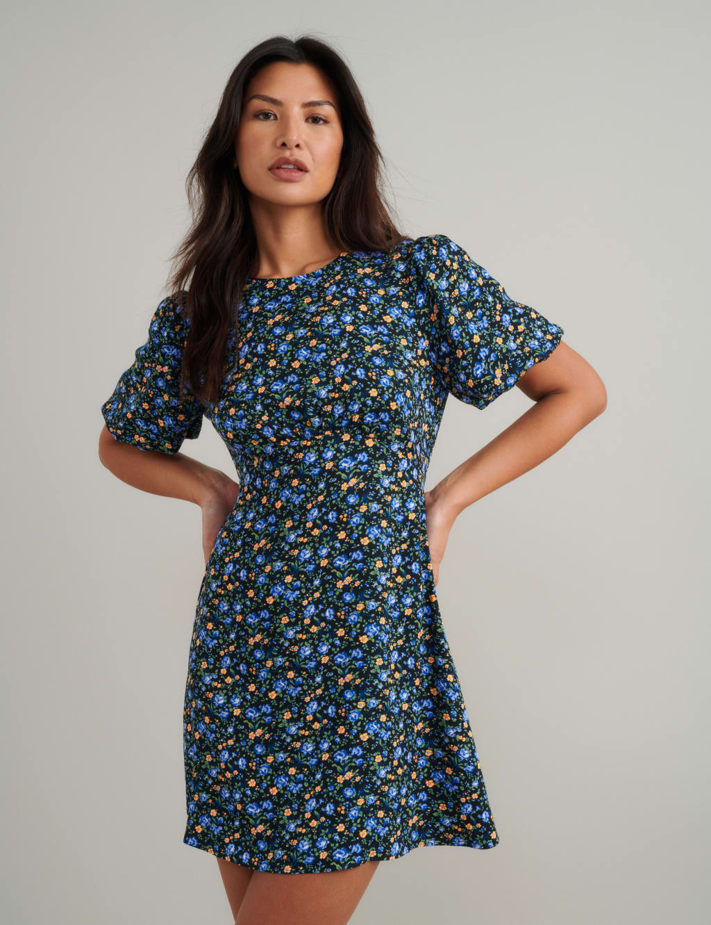 Floral Mini Tea Dress 2 of 5