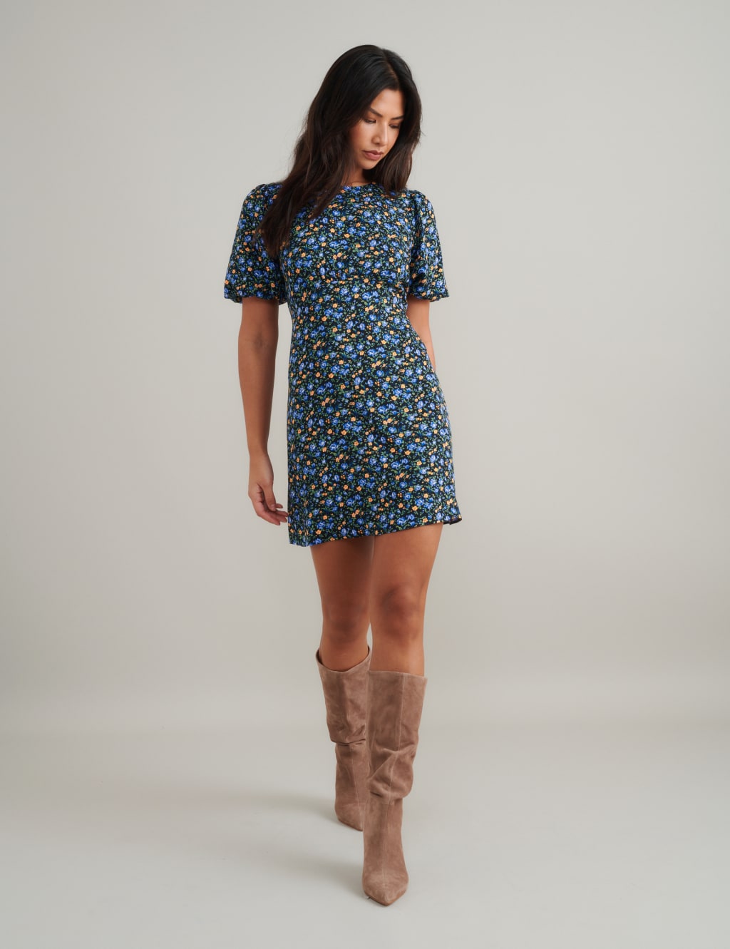 Floral Mini Tea Dress 5 of 5