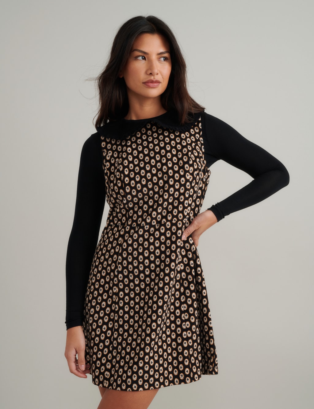 Pure Cotton Printed Mini Shift Dress 2 of 5
