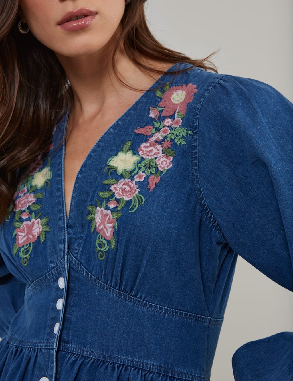 Pure Cotton Denim Mini Tea Dress 4 of 5