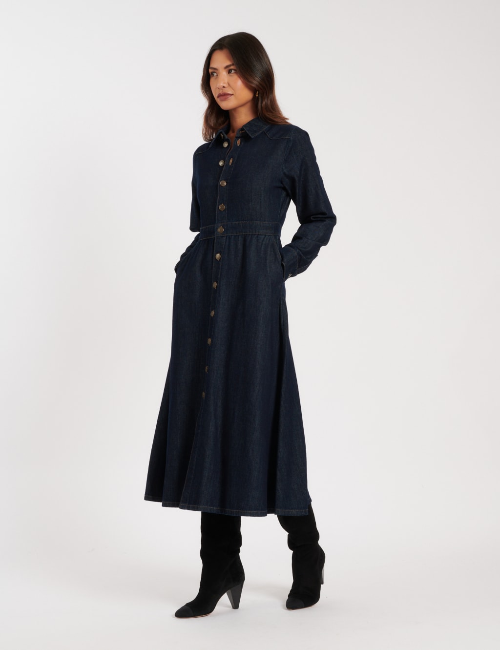 Denim Midi Shirt Dress Nobody s Child M S