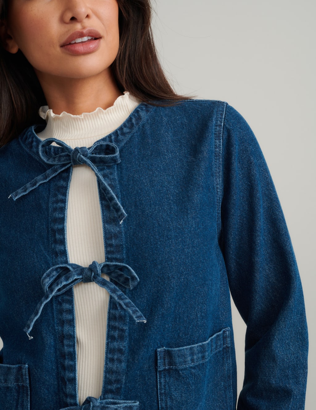 Pure Cotton Denim Relaxed Jacket 4 of 5