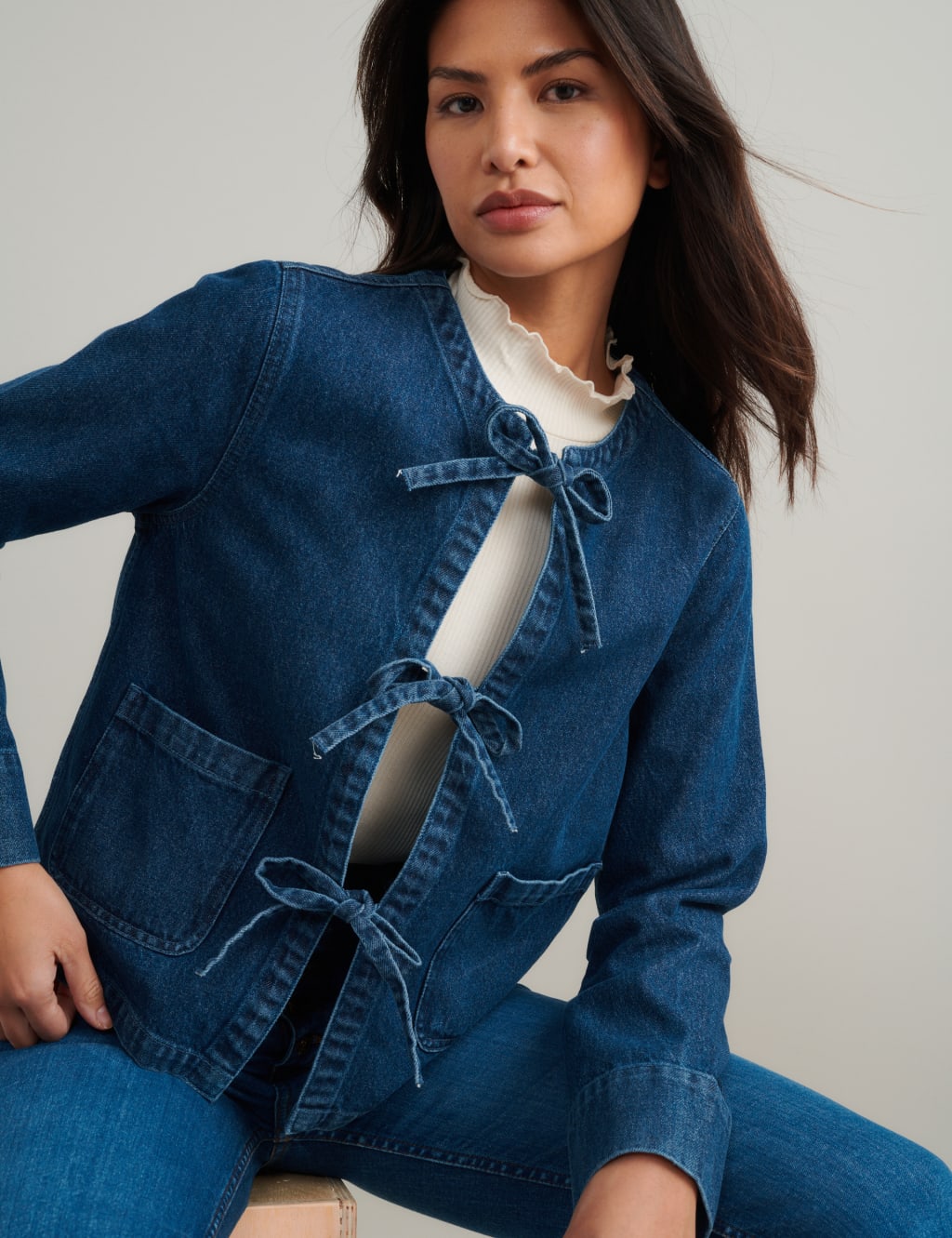 Pure Cotton Denim Relaxed Jacket 5 of 5