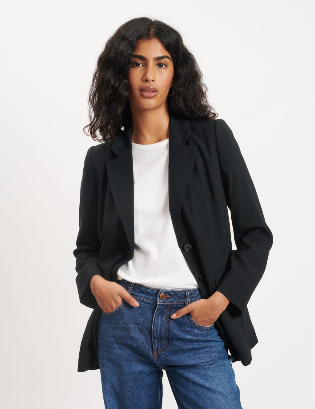 Pure Cotton Relaxed Single Breasted Blazer 2 of 4