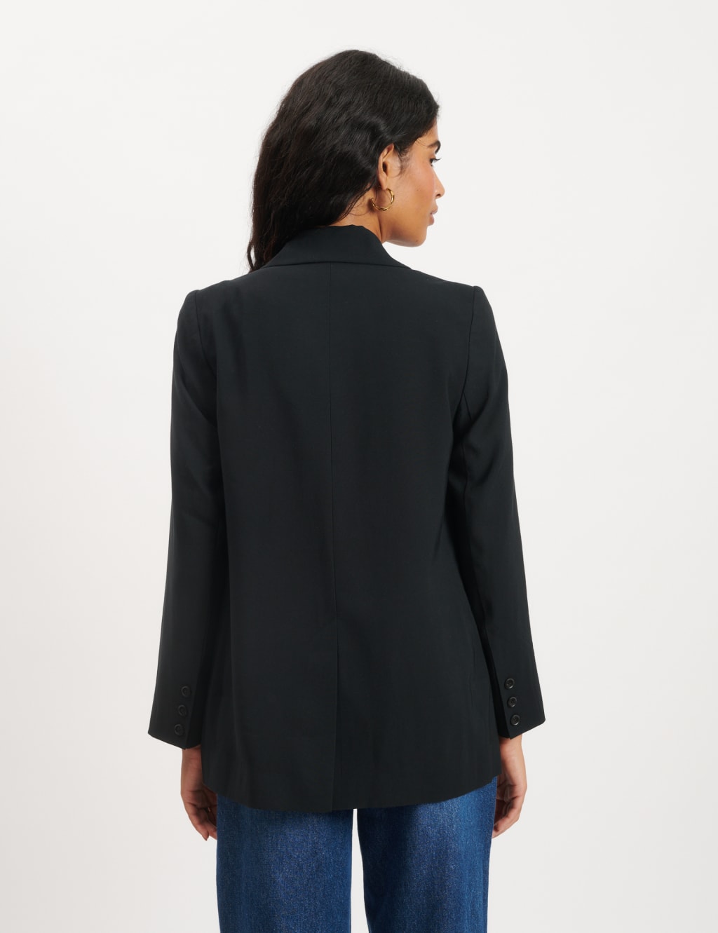 Pure Cotton Relaxed Single Breasted Blazer 3 of 4