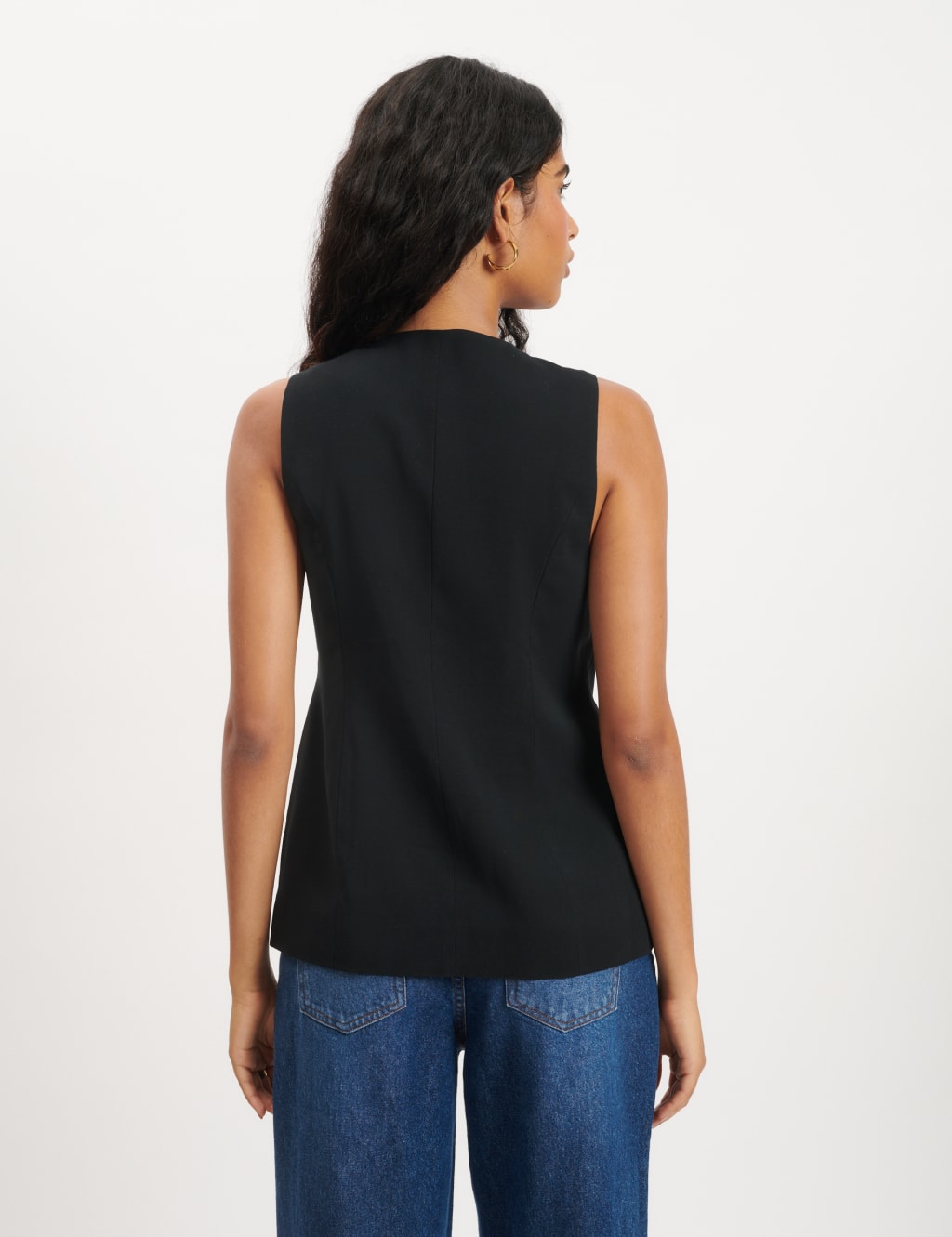 Crew Neck Longline Waistcoat 2 of 5