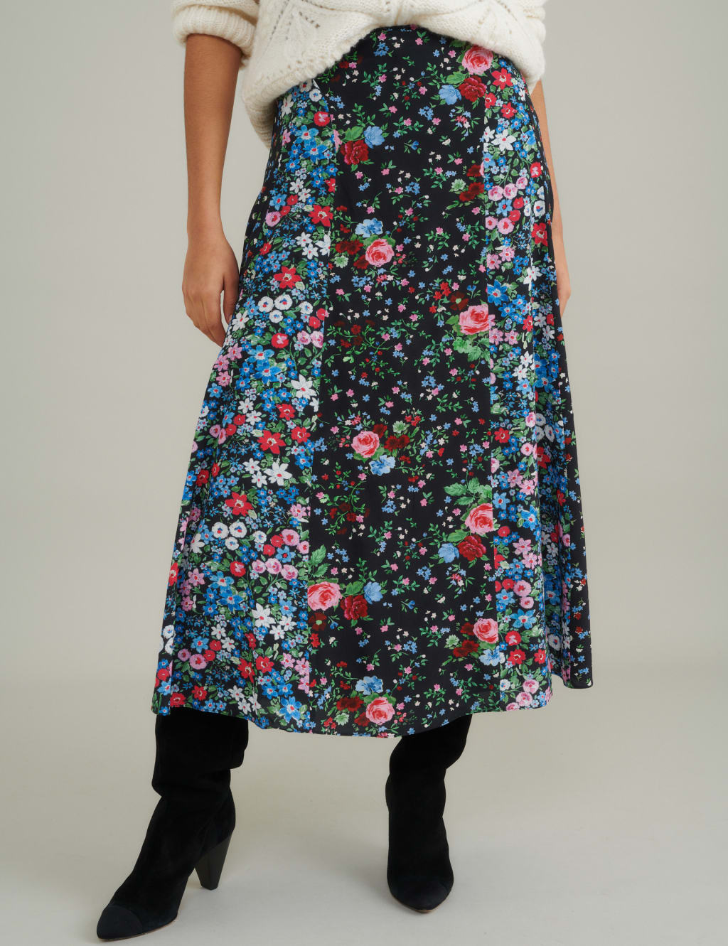 Floral Midi Slip Skirt 2 of 5