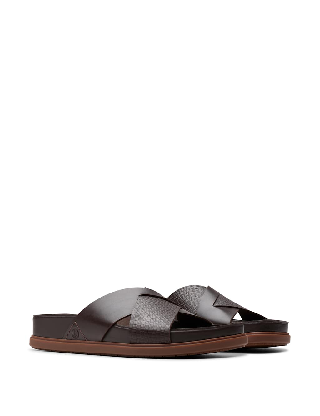 Leather Crossover Sliders 4 of 7