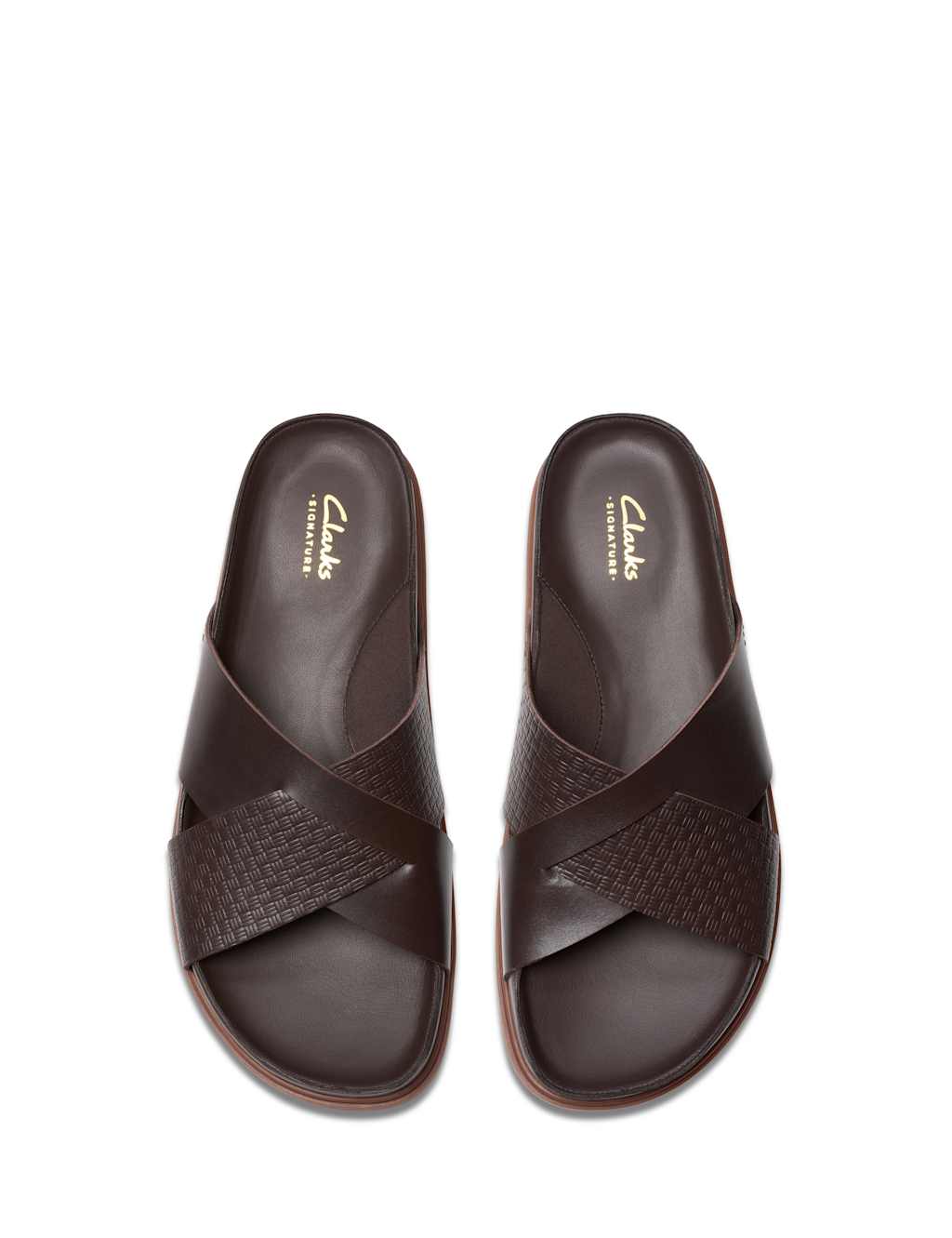 Leather Crossover Sliders 6 of 7
