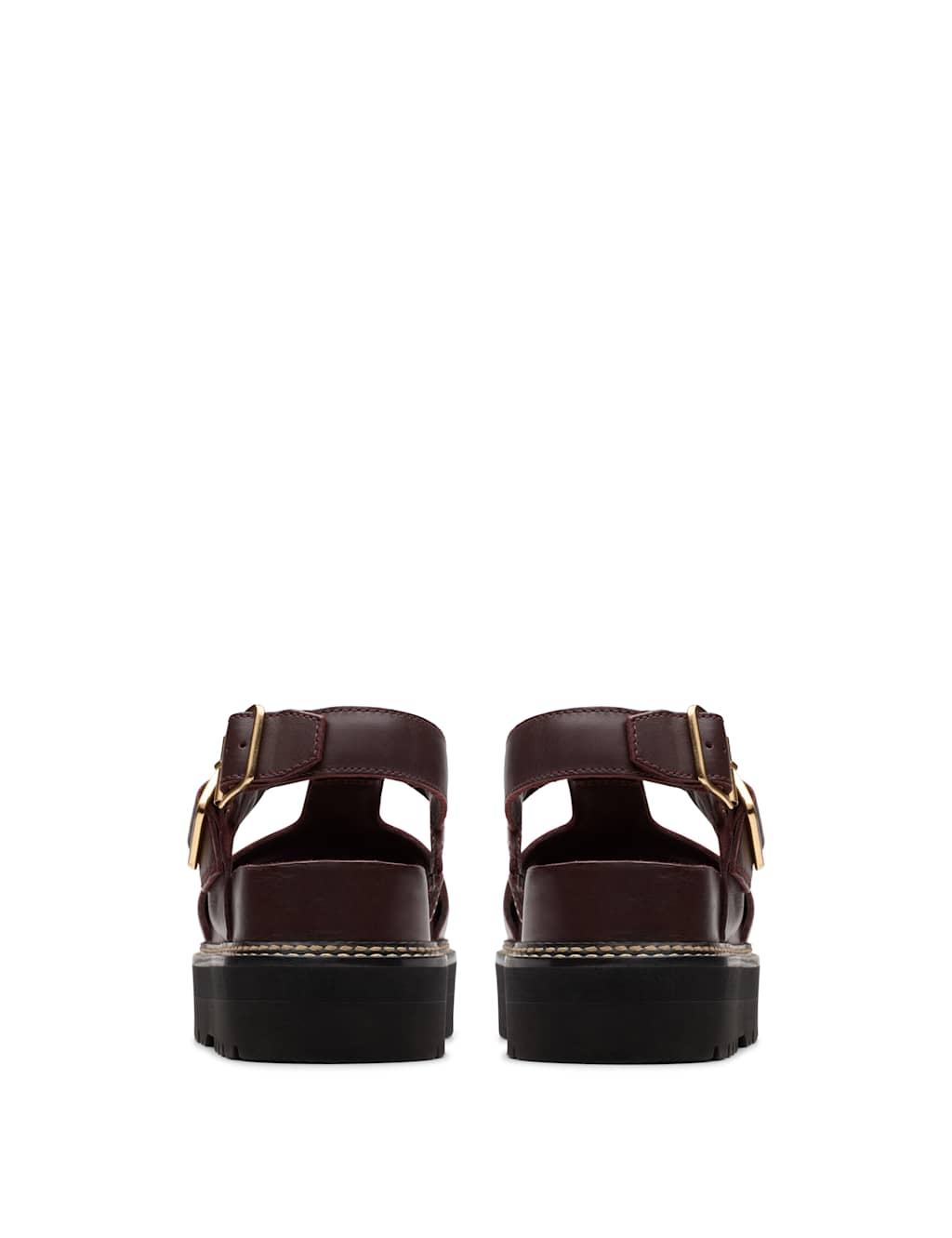 Leather Buckle Flatform Sandals 7 of 7