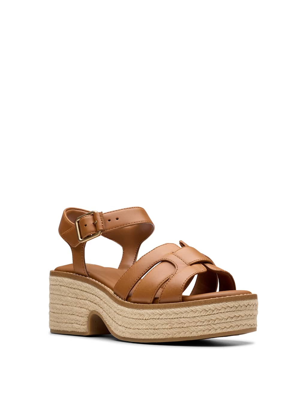 Leather Wedge Heel Espadrille Sandals 3 of 7