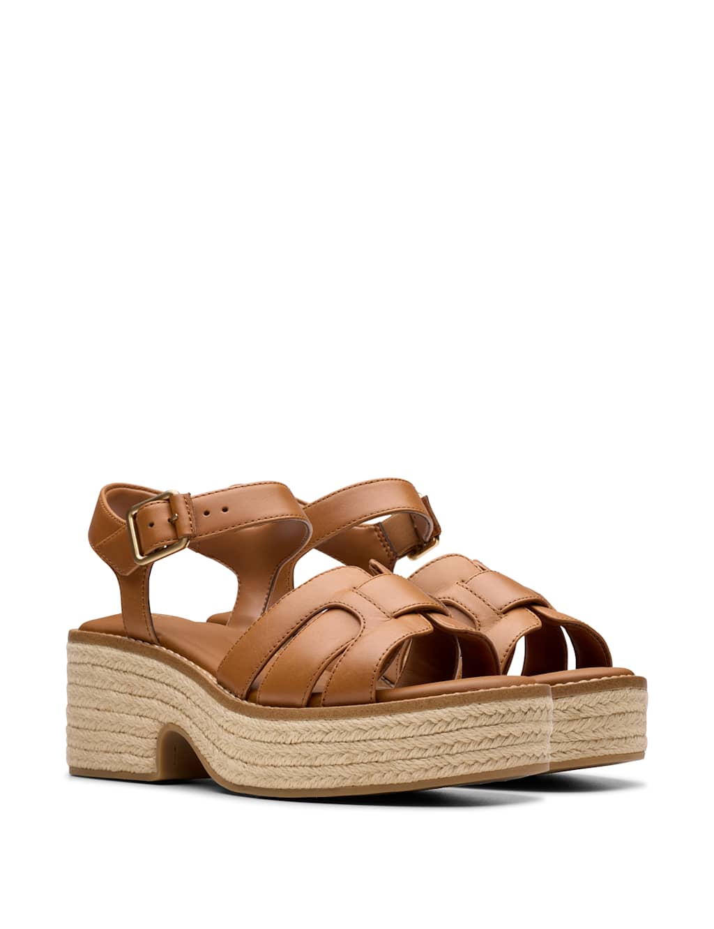 Leather Wedge Heel Espadrille Sandals 2 of 7