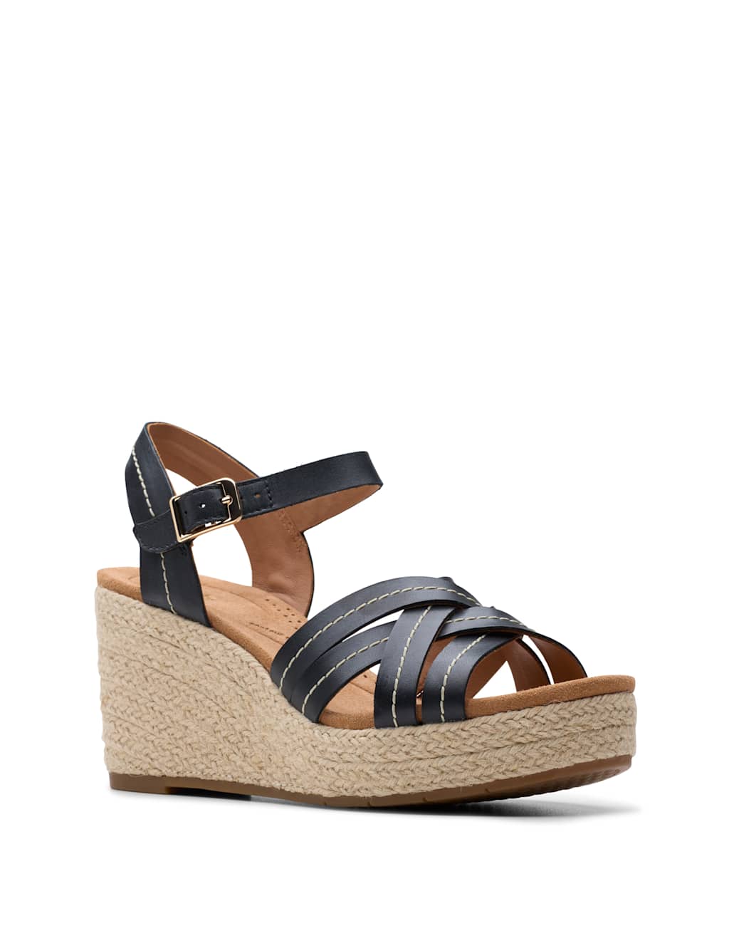 Leather Strappy Wedge Espadrille Sandals 3 of 7