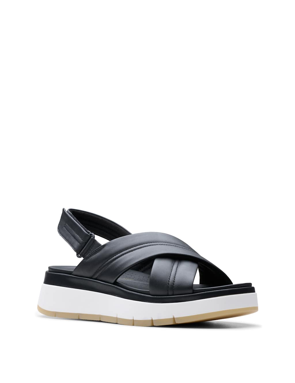 Leather Crossover Ankle Strap Platform Sandals 3 of 7