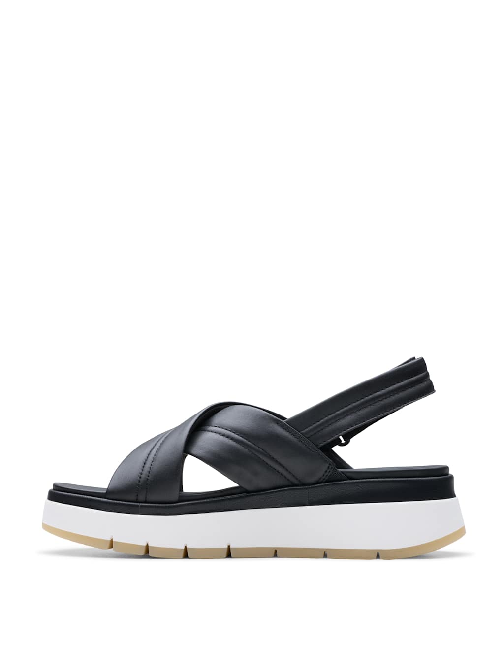 Leather Crossover Ankle Strap Platform Sandals 4 of 7