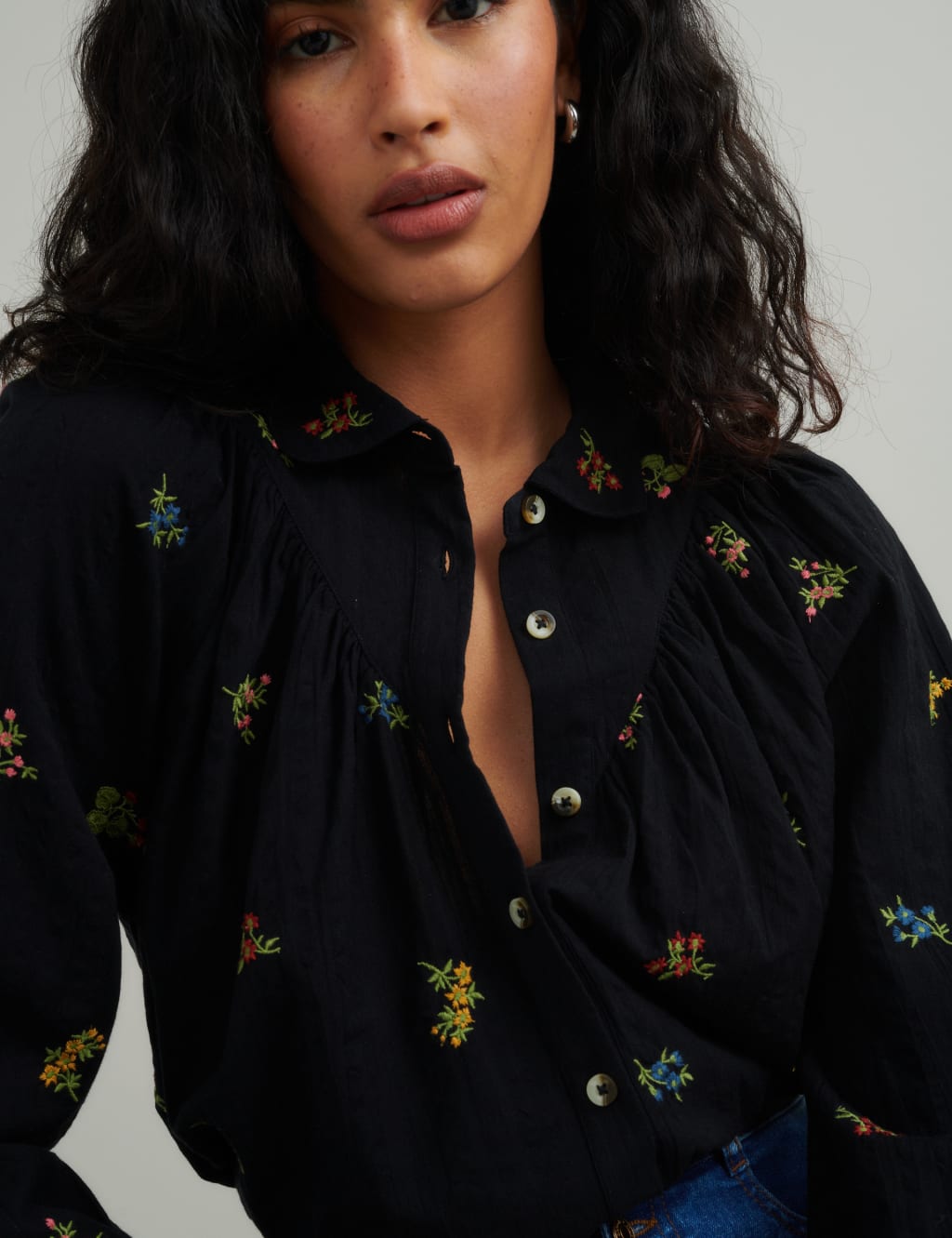 Pure Cotton Embroidered Blouse 4 of 5