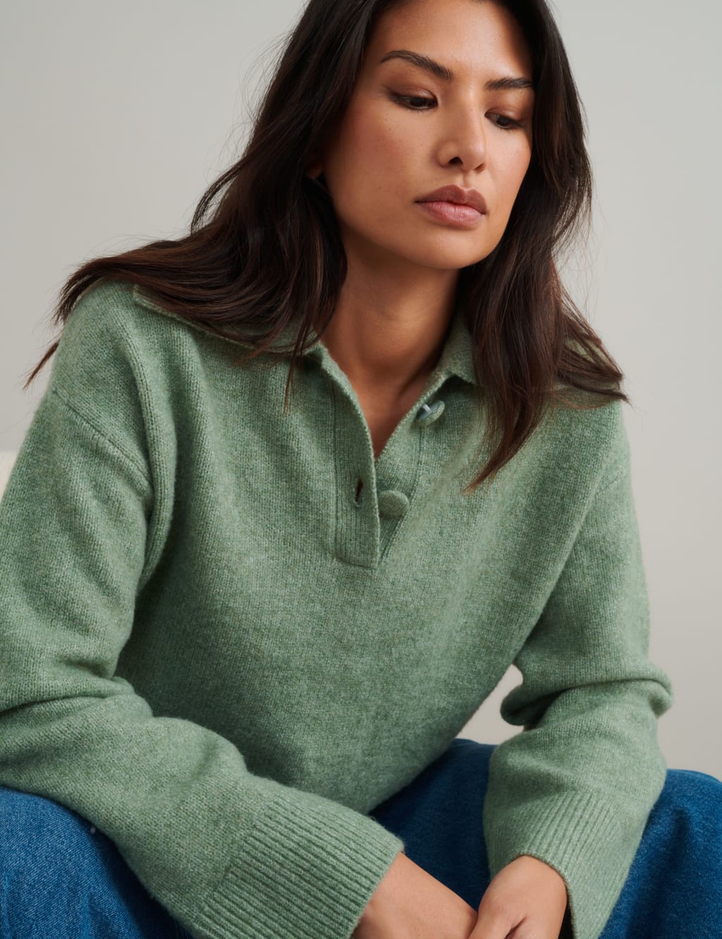 Wool Rich Polo Neck Relaxed Jumper 3 of 5