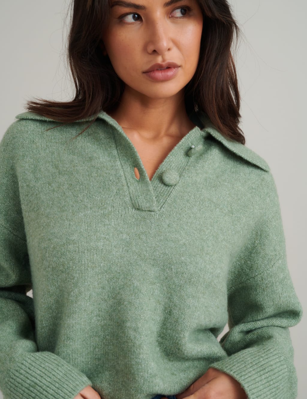 Wool Rich Polo Neck Relaxed Jumper 4 of 5