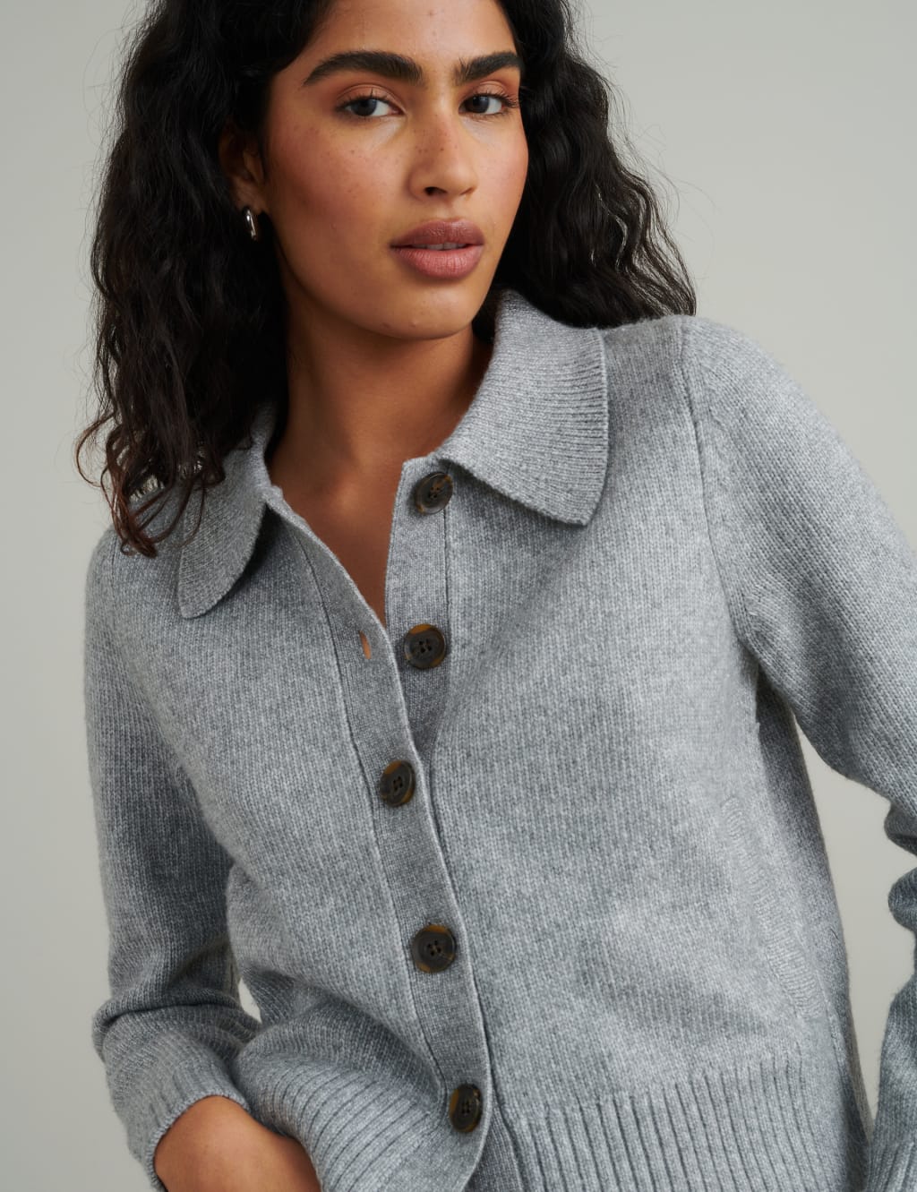 Collared Fitted Cardigan 5 of 5