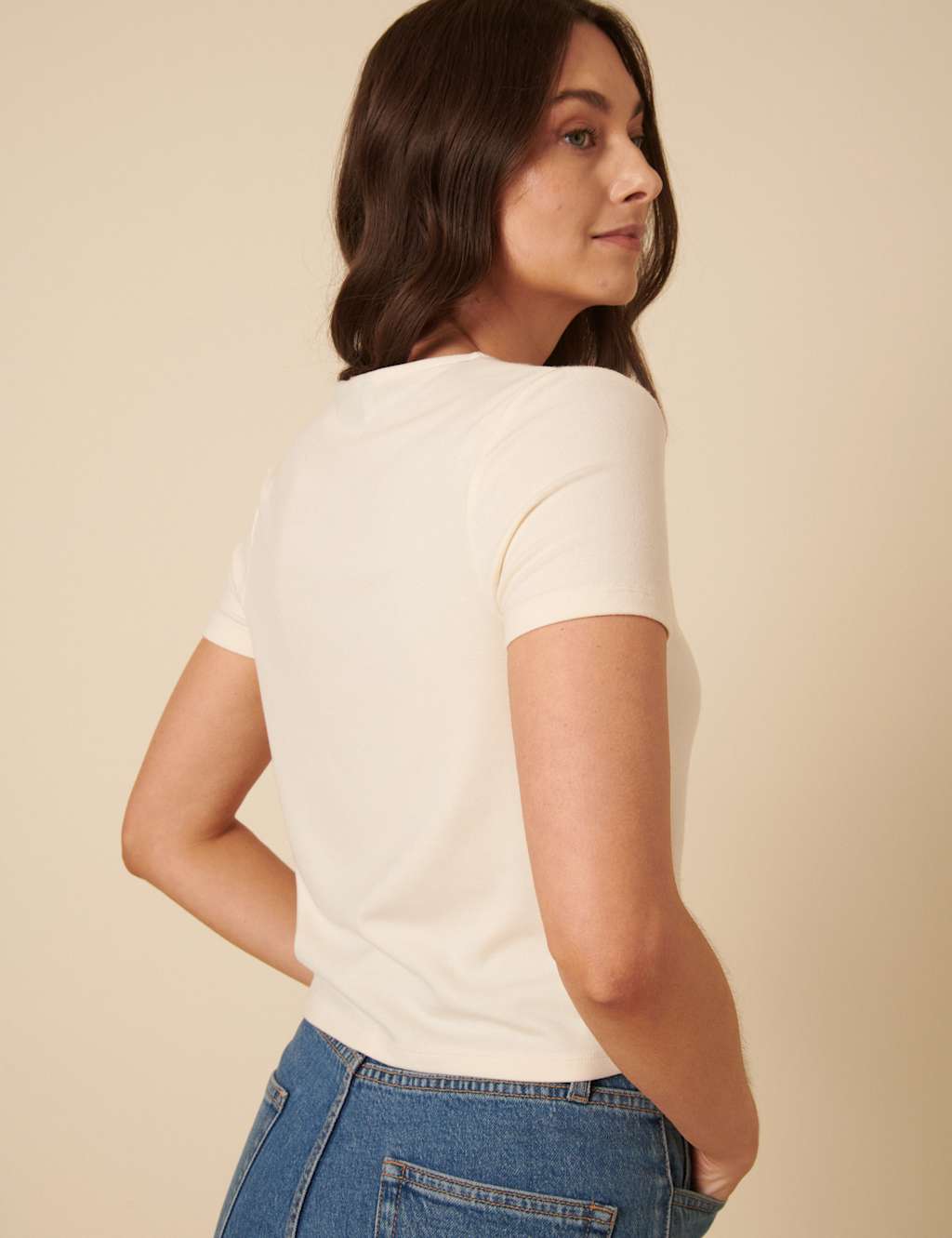 V-Neck Button Through Top 3 of 5