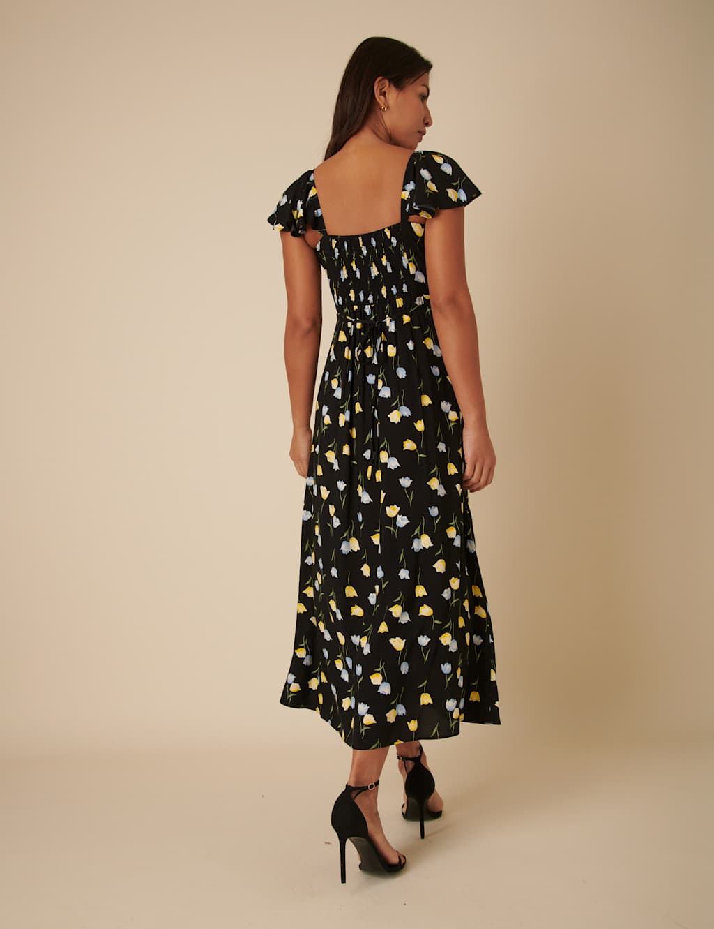 Floral Square Neck Midaxi Tea Dress 4 of 7