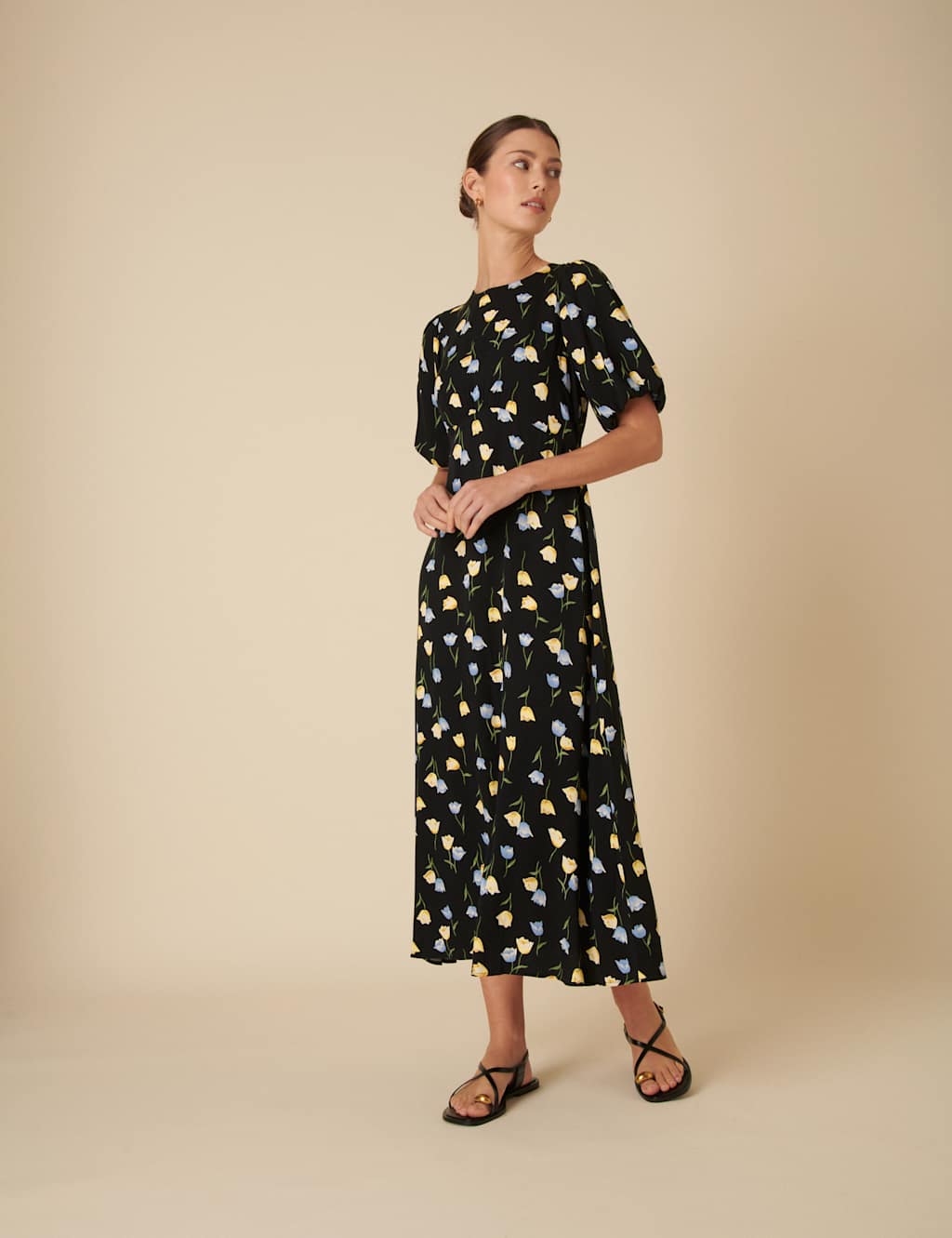 Floral Midi Tea Dress 2 of 4